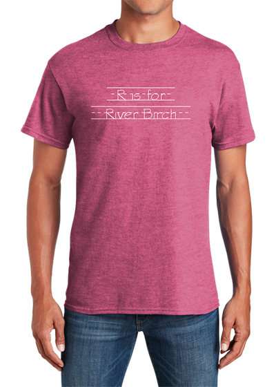 River Birch Softstyle T-shirt Heather Heliconia - YSD