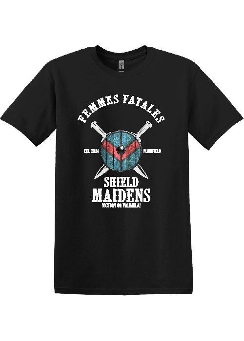 Plainfield Show Choir Femme Fatales Shield Maidens T-Shirt - YSD