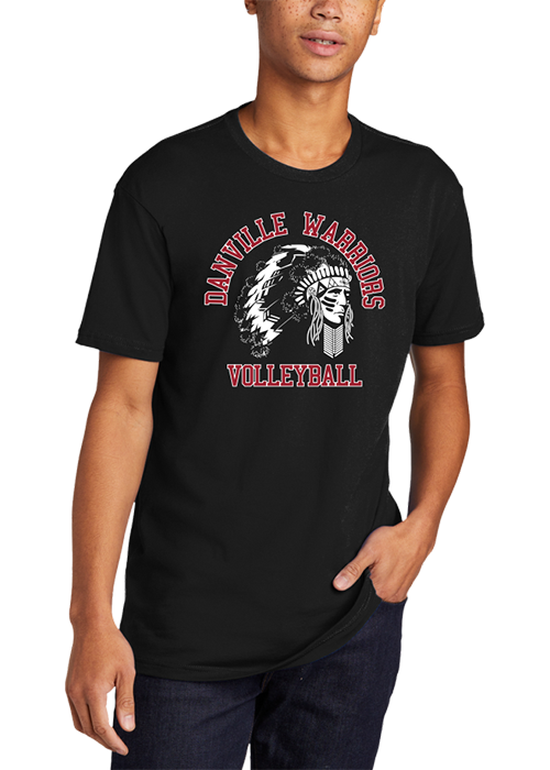 Danville Warriors Volleyball Cotton Tee - Y&S Designs, LLC