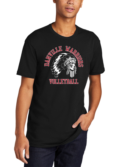 Danville Warriors Volleyball Cotton Tee - Y&S Designs, LLC