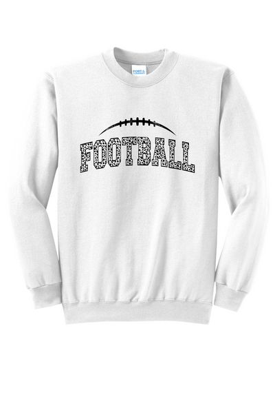 Football Crew Neck - White - Y&S Designs, LLC