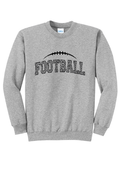Football Crew Neck - Grey - Y&S Designs, LLC