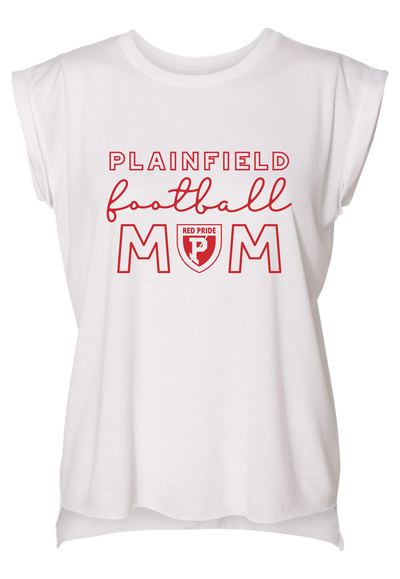 Plainfield Football Mom Muscle Tee - Y&S Designs, LLC