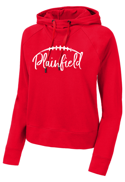 Plainfield Football Ladies Lightweight French Terry Pullover Hoodie - Y&S Designs, LLC
