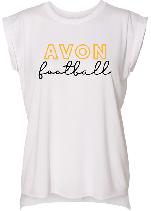 Avon Football Muscle Tee - Y&S Designs, LLC