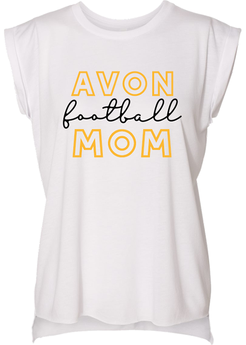 Avon Football Mom Muscle Tee - Y&S Designs, LLC