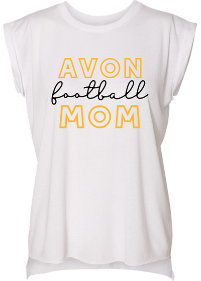 Avon Football Mom Muscle Tee - Y&S Designs, LLC
