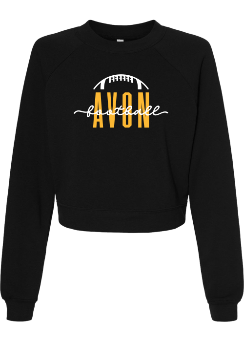 Avon Football Crop Fleece Pullover - Y&S Designs, LLC