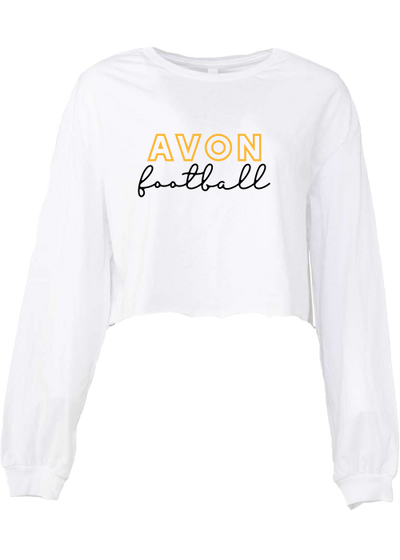 Avon Football Crop Long Sleeve Tee - Y&S Designs, LLC