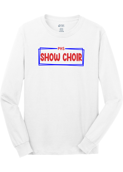 Plainfield Show Choir Box Long Sleeve Cotton T-shirt - YSD