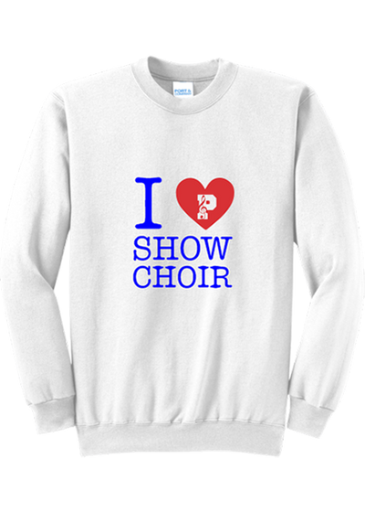 Plainfield I Heart Show Choir Fleece Crewneck - YSD