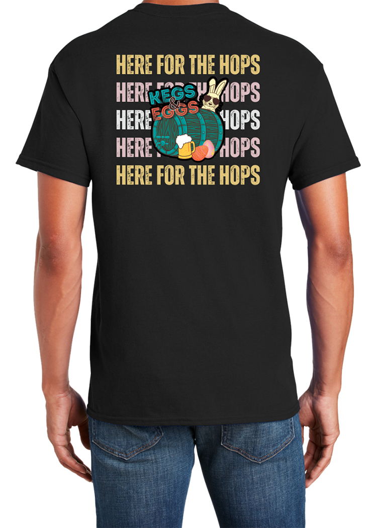 Kegs & Eggs T-Shirt Here for the Hops 2023 Circle full color - YSD