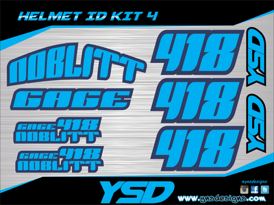 Helmet ID kit 4 - Y&S Designs, LLC