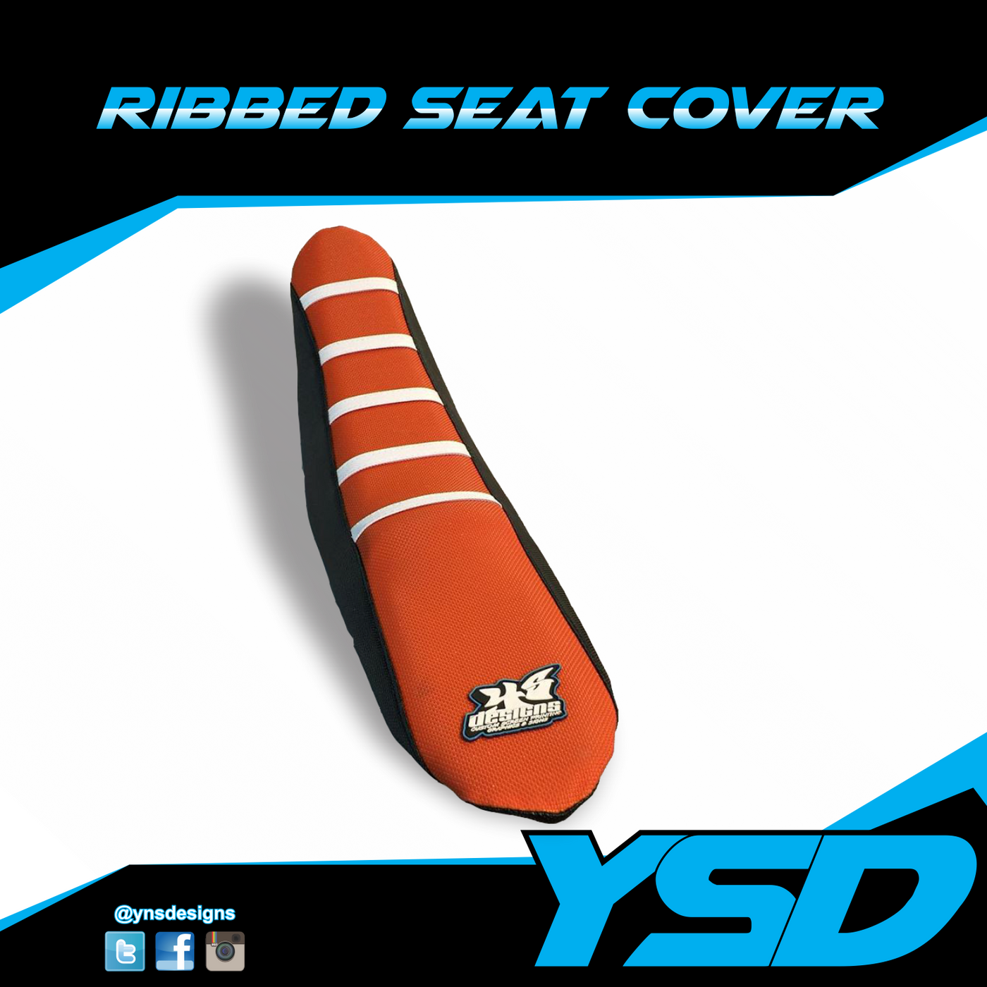 Dirt Bike Ribbed Seat Cover - Y&S Designs, LLC