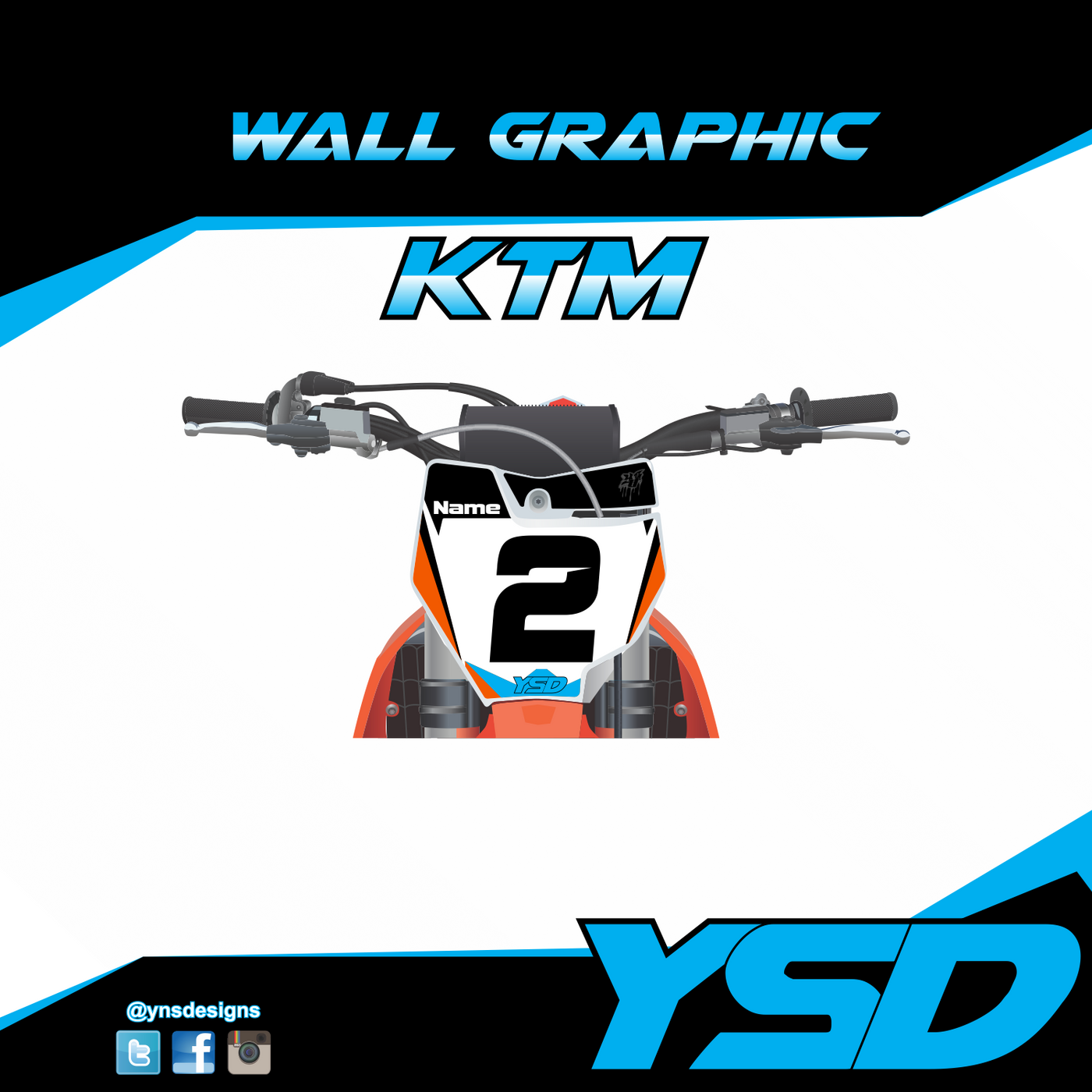 KTM Wall Graphic - Y&S Designs, LLC